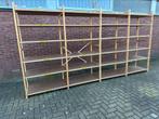 150x Houten Stelling van 4m1 lang met 6x Planken per m1, Zakelijke goederen, Kantoor en Winkelinrichting | Magazijn, Stelling en Opslag