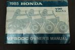 Honda VF500C V30 Magna 1985 motorcycle owner's manual, Motoren, Handleidingen en Instructieboekjes, Ophalen of Verzenden, Honda