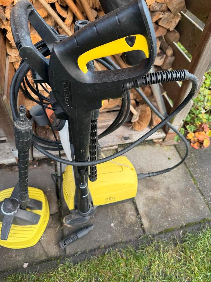 Hogedrukreiniger met Kärcher accessoires, Tuin en Terras, Hogedrukreinigers, Gebruikt, Elektrisch, Met regelbare waterdruk, Ophalen