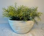 Bloempot met twee kunst  plantjes., 25 tot 40 cm, Ophalen of Verzenden, Zo goed als nieuw, Overige vormen