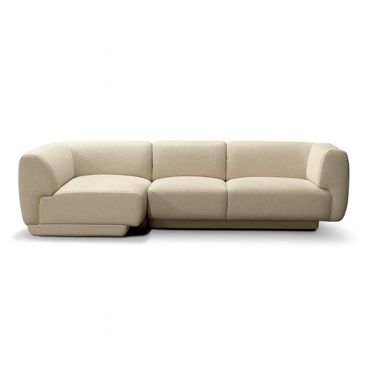 Japandi hoekbank creme (nieuw showroom model) retro beige, Huis en Inrichting, Banken | Bankstellen, Nieuw, Vierpersoons of meer