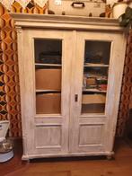 Antiek grenen vitrine kast, Huis en Inrichting, Kasten | Vitrinekasten, Zo goed als nieuw, 150 tot 200 cm, 25 tot 50 cm, 50 tot 100 cm