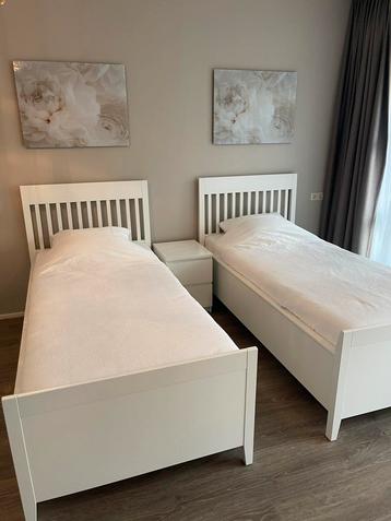 2 IKEA IDANÄS 1-persoonsbedden met LÖNSET lattenbodem en bon beschikbaar voor biedingen