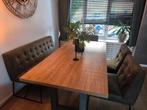 Hele fijne eetset met bank en stoelen (Haco) ook los te koop, Ophalen, Gebruikt, Modern, Minder dan 4 stoelen