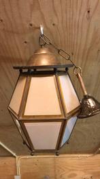 Art deco hallamp geheel messing, Ophalen