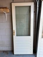 Openslaande deuren 180 x 220 meranti met driepuntsluiting, Doe-het-zelf en Verbouw, Deuren en Horren, Ophalen, Gebruikt, 120 cm of meer