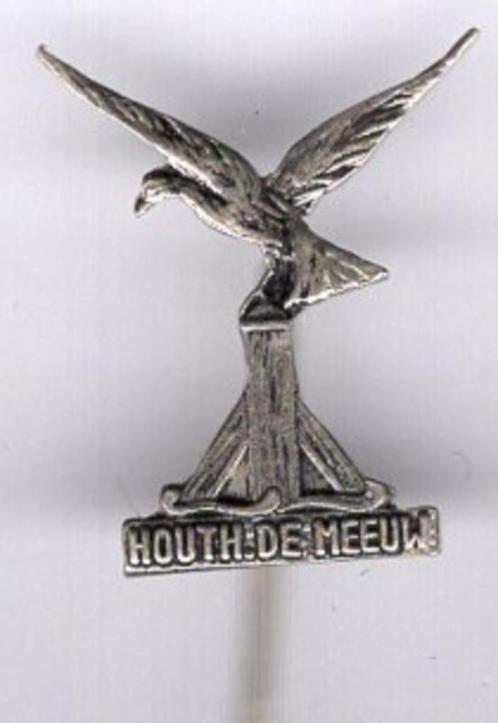 Houthandel de Meeuw zilverkleurig speldje ( U_038 ) € 1,65, Verzamelen, Speldjes, Pins en Buttons, Nieuw, Speldje of Pin, Merk