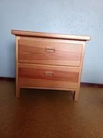 Houten nachtkastjes (2x) met laden, Ophalen, Gebruikt, 55 tot 70 cm, 45 tot 65 cm