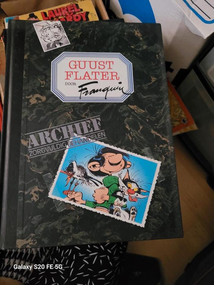 Guust Flater door Franquin - Archief Zorgvuldig Behandelen, Boeken, Stripboeken, Gelezen, Eén stripboek, Ophalen of Verzenden