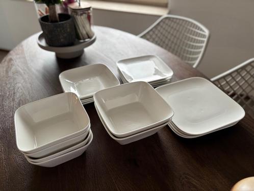 New bone vierkant Action servies, Huis en Inrichting, Keuken | Servies, Gebruikt, Compleet servies, Overige stijlen, Porselein