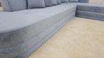 Nieuwe Luxe Hoekbank in Blauw Velours – Modern & Comfortabel, Ophalen, Hoekbank, Vierpersoons of meer, 300 cm of meer