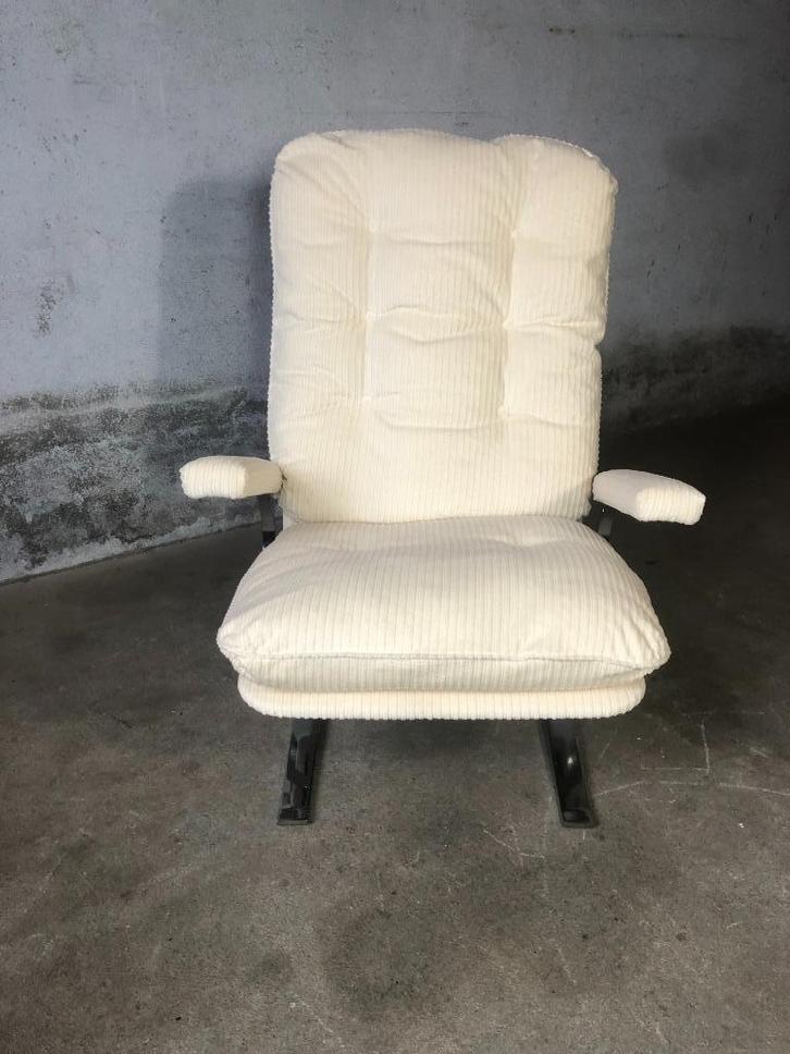Vintage fauteuil, Huis en Inrichting, Fauteuils, Zo goed als nieuw, Metaal, Stof, 75 tot 100 cm, Minder dan 75 cm, Ophalen