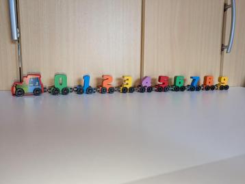houten cijfer trein *NIEUW* van hout 65 cm beschikbaar voor biedingen