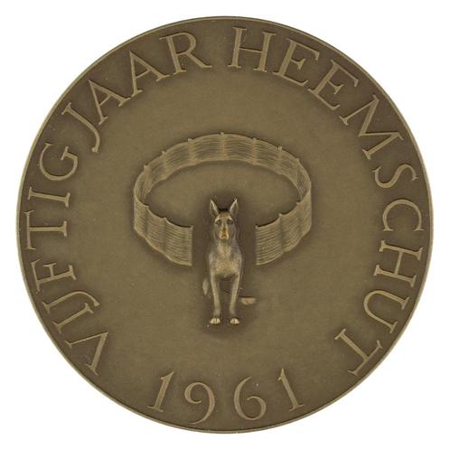 Geurt Brinkgreve - Penning VPK, 1960 : 50 jaar Heemschut, Postzegels en Munten, Penningen en Medailles, Brons, Nederland, Verzenden