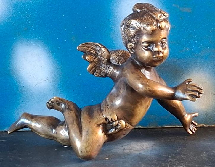 Putti. Brons.  Italy.  Oud. 19 cm., Antiek en Kunst, Curiosa en Brocante, Ophalen