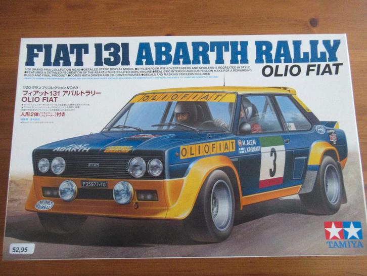 Fiat 131 Abarth Rally - Olio Fiat (Tamiya 1/20), Hobby en Vrije tijd, Modelbouw | Auto's en Voertuigen, Nieuw, Auto, Groter dan 1:32