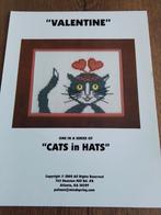 3 borduurpatronen cats in hats, Hobby en Vrije tijd, Borduren en Borduurmachines, Ophalen of Verzenden, Zo goed als nieuw, Handborduren