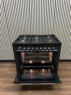 Luxe nostalgische Boretti Fornuis 6 pits Antraciet 90x60 cm, Witgoed en Apparatuur, Fornuizen, Fornello Esperta, Ophalen of Verzenden