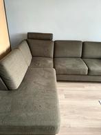 Groene bank met beschadigingen, Ophalen, 250 tot 300 cm, Gebruikt, Hoekbank