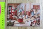 ansichtkaart kleding wassen wringen zoals het vroeger ging, Verzamelen, Ophalen of Verzenden, 1980 tot heden, Ongelopen