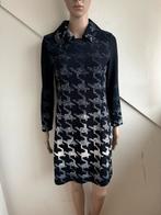 K-Design jurk maat S donkerblauw offehite print, K-design, Blauw, Ophalen of Verzenden, Zo goed als nieuw