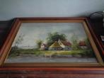 Ingelijst 90 x 71 cm schilderij B. de Vries 50 x 70 cm lijst, Ophalen, 50 tot 75 cm, Zo goed als nieuw, 75 tot 100 cm