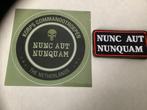 Sticker en Badge van Nunc Aut Nuncquan (kct) velro, Verzamelen, Militaria | Algemeen, Embleem of Badge, Nederland, Landmacht, Verzenden