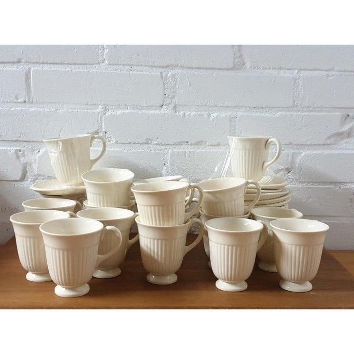 Wedgwood EDME koffiekop en schotels, Antiek en Kunst, Antiek | Servies los, Ophalen of Verzenden