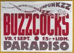 Poster affiche Paradiso Buzzcocks. Vr. 1 Sept. 1978 , Verzamelen, Ophalen of Verzenden, Zo goed als nieuw, Poster, Artwork of Schilderij