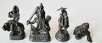 4 Bronzen beeldjes, Verzamelen, Beelden en Beeldjes, Ophalen of Verzenden, Gebruikt, Mens