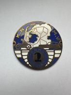 K.N.M.V. KNMV embleem / badge. Rondrit 2., Verzamelen, Ophalen of Verzenden, Gebruikt, Reclamebord