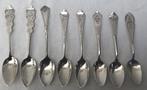 8 Zilveren antieke lepeltjes, Ophalen of Verzenden