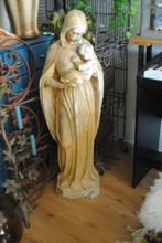 Mariabeeld kerkbeeld Maria met kind, antiek, groot, Antiek en Kunst, Ophalen