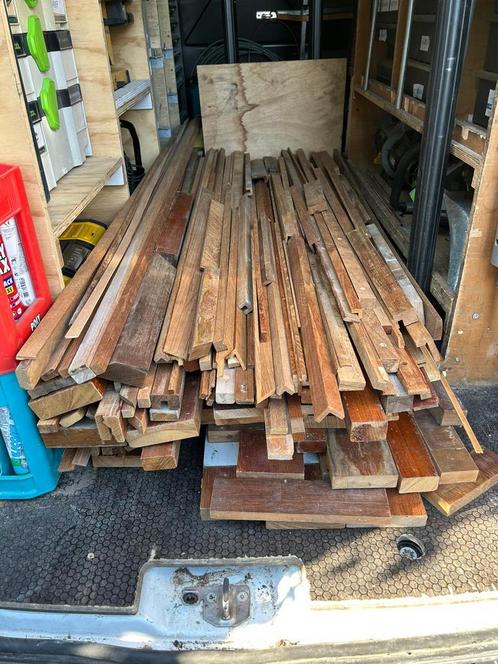 Droge partij teakhout: evt. vandaag brengen, Doe-het-zelf en Verbouw, Hout en Planken, Nieuw, Pallet, Minder dan 200 cm, Ophalen