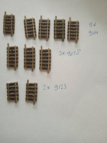 Set van 10 fleischmann pas stukken rails n spoor  beschikbaar voor biedingen