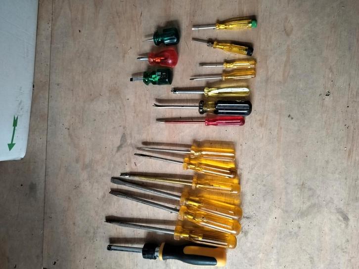 Partij Schroevendraaiers - Diverse Maten, Doe-het-zelf en Verbouw, Gereedschap | Handgereedschap, Gebruikt, Ophalen of Verzenden