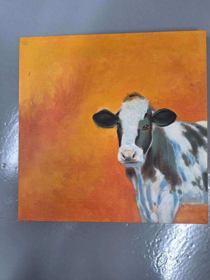 Modern schilderij van een koe, Antiek en Kunst, Kunst | Schilderijen | Klassiek, Ophalen of Verzenden