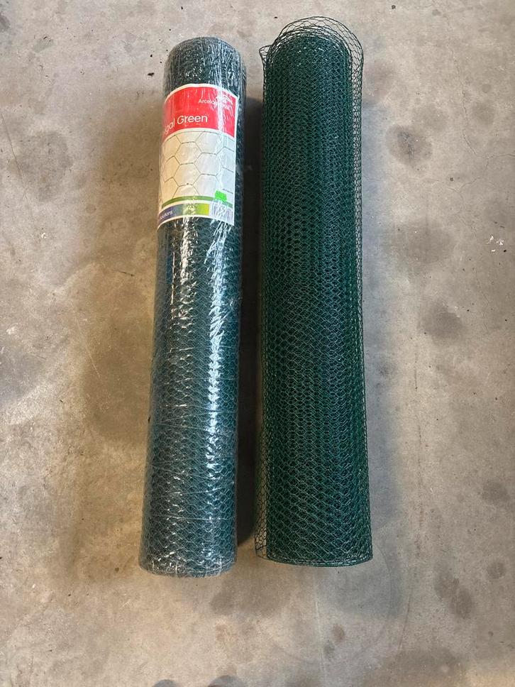 Kippengaas Fijn Groen - 1m Hoog, 2 Rollen, Tuin en Terras, Gaas en Draad, Nieuw, Gaas, 20 meter of meer, Ophalen
