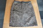 TURNOVER Wol/Mohair/Alpaca Bruine Korte Rok S 36, Bruin, Zo goed als nieuw, Maat 36 (S), Boven de knie