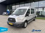 Ford Transit 130 L3H2 Dubbele cabine + Trekhaak (bj 2017), Auto's, Bestelauto's, Voorwielaandrijving, Stof, Euro 6, 4 cilinders