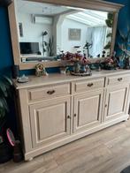 Dressoir eiken met boven spiegel, Ophalen of Verzenden, Zo goed als nieuw, 25 tot 50 cm, 150 tot 200 cm