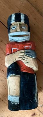 Houten Beeld American Football Speler, Ophalen of Verzenden