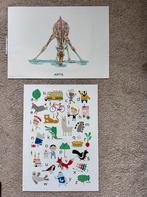 Twee kinderposters 50x70 Artis Giraf en alfabet, Ophalen, Rechthoekig Staand, Zo goed als nieuw, A1 t/m A3