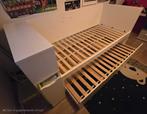 Bed met onderschuifbed, Ophalen, Zo goed als nieuw, 180 cm of meer, 85 tot 100 cm