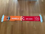 Ajax wedstrijd sjaal tegen Valencia, Verzamelen, Ophalen of Verzenden, Zo goed als nieuw, Ajax, Vaantje of Sjaal