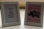 Leuke fotolijstjes met quotes voor tienerkamer, Ophalen of Verzenden, Gebruikt, Hout, Minder dan 50 cm