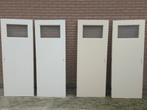 Massieve deuren met raam - 201x77,5cm, Doe-het-zelf en Verbouw, Deuren en Horren, Ophalen, Gebruikt, Minder dan 80 cm, Binnendeur