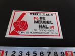 sticker den helder weet u 't al? DE MEUBEL HAL, Verzamelen, Stickers, Ophalen, Zo goed als nieuw, Bedrijf of Vereniging