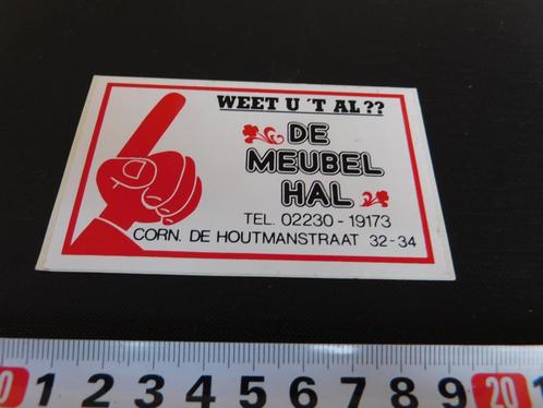sticker den helder weet u 't al? DE MEUBEL HAL, Verzamelen, Stickers, Zo goed als nieuw, Bedrijf of Vereniging, Ophalen