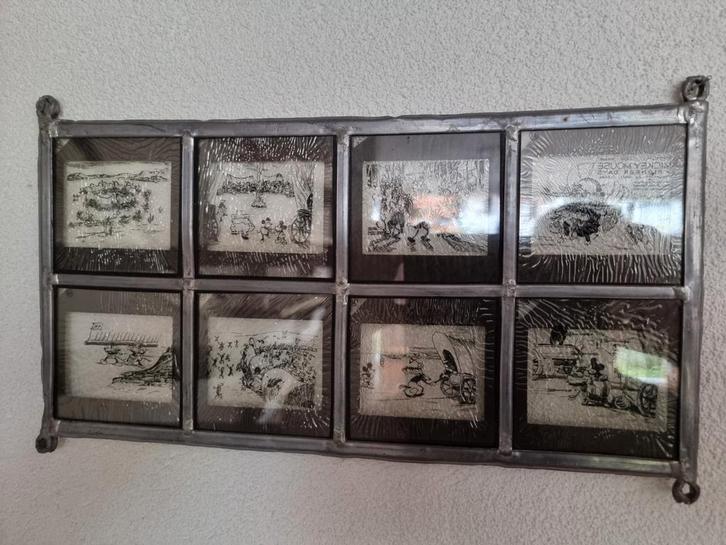 Vintage Mickey Mouse Glas-in-Lood van filmnegatieven, Antiek en Kunst, Kunst | Etsen en Gravures, Ophalen of Verzenden